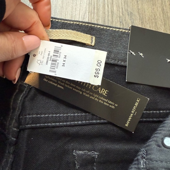 Men's Banana Republic Charcoal Grey Slim Traveler Jean - Picture 3 of 4